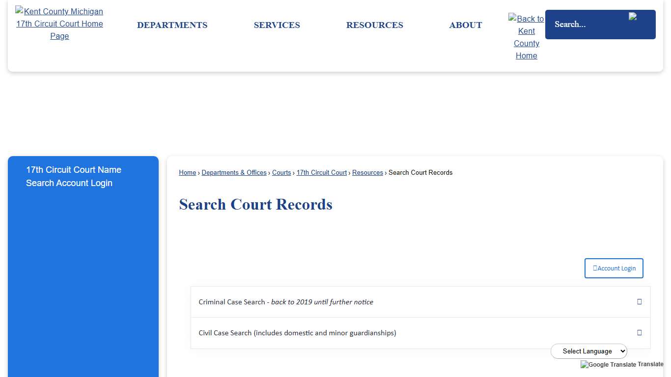 Search Court Records | Kent County, MI